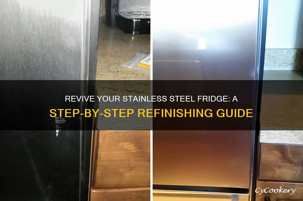 how to refinish a stainless steel refrigerator