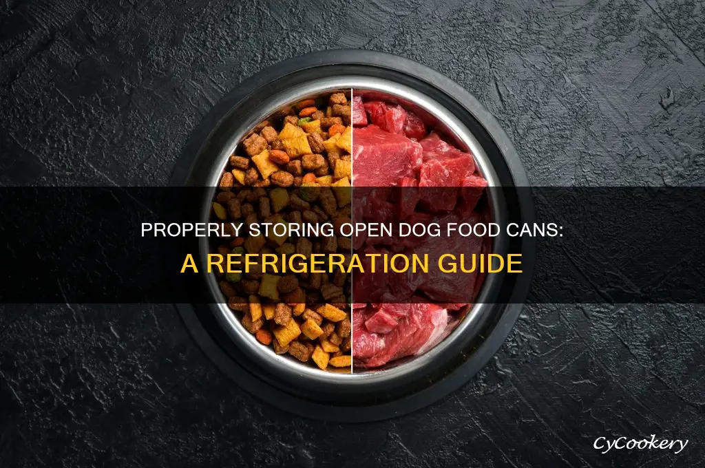 how to refrigerate an open can of dog food
