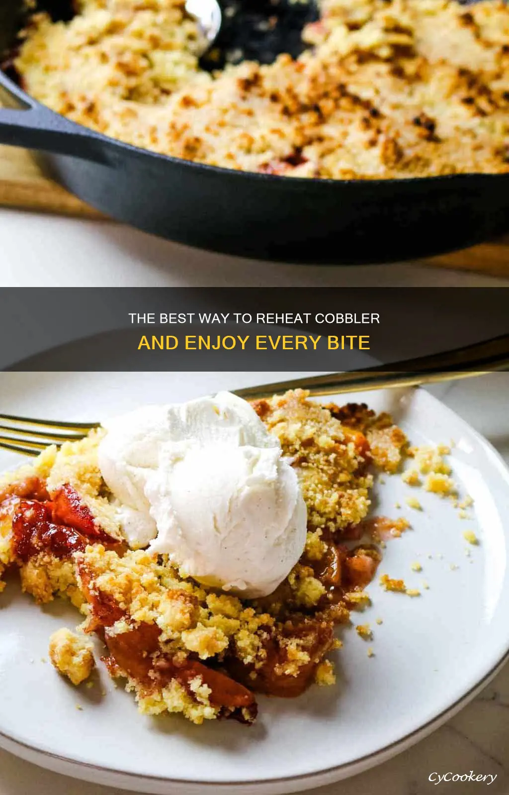 how to reheat a pan of cobbler