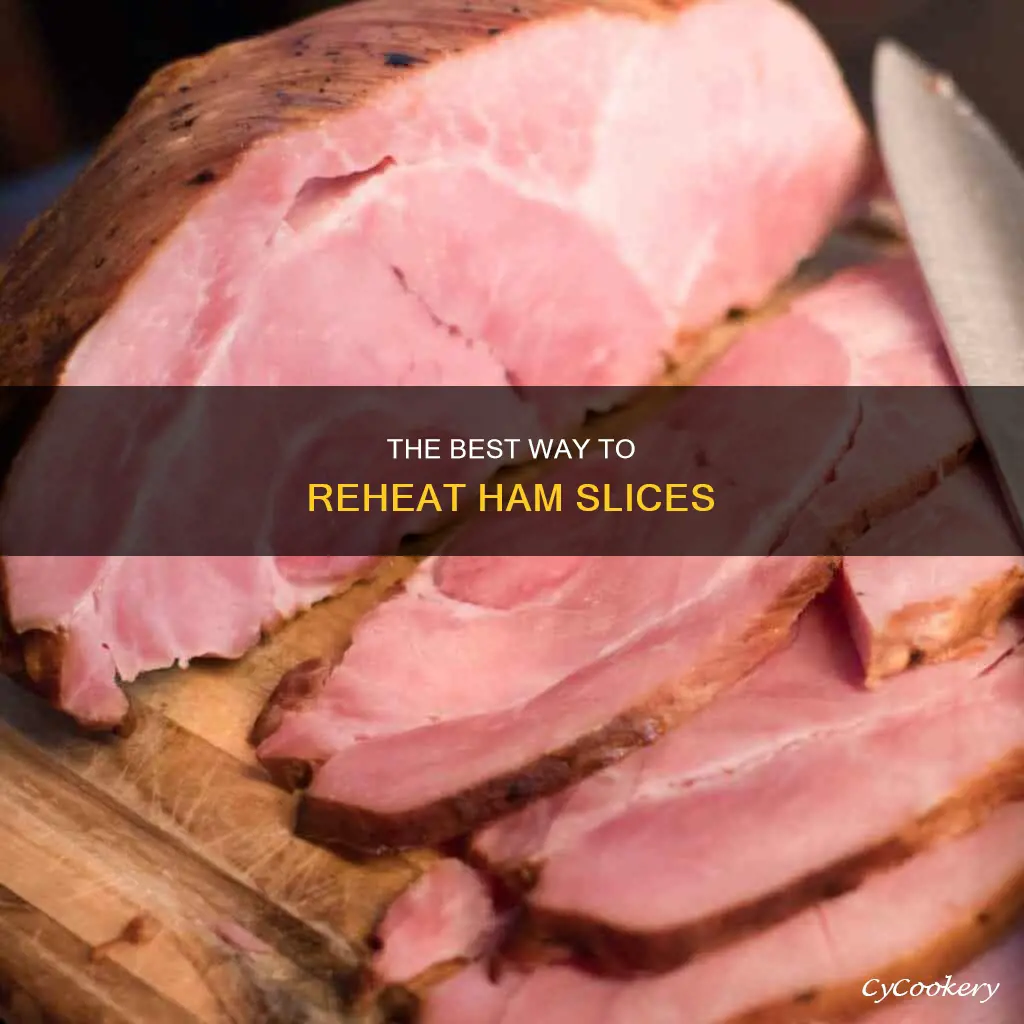 how to reheat a pan of ham slices