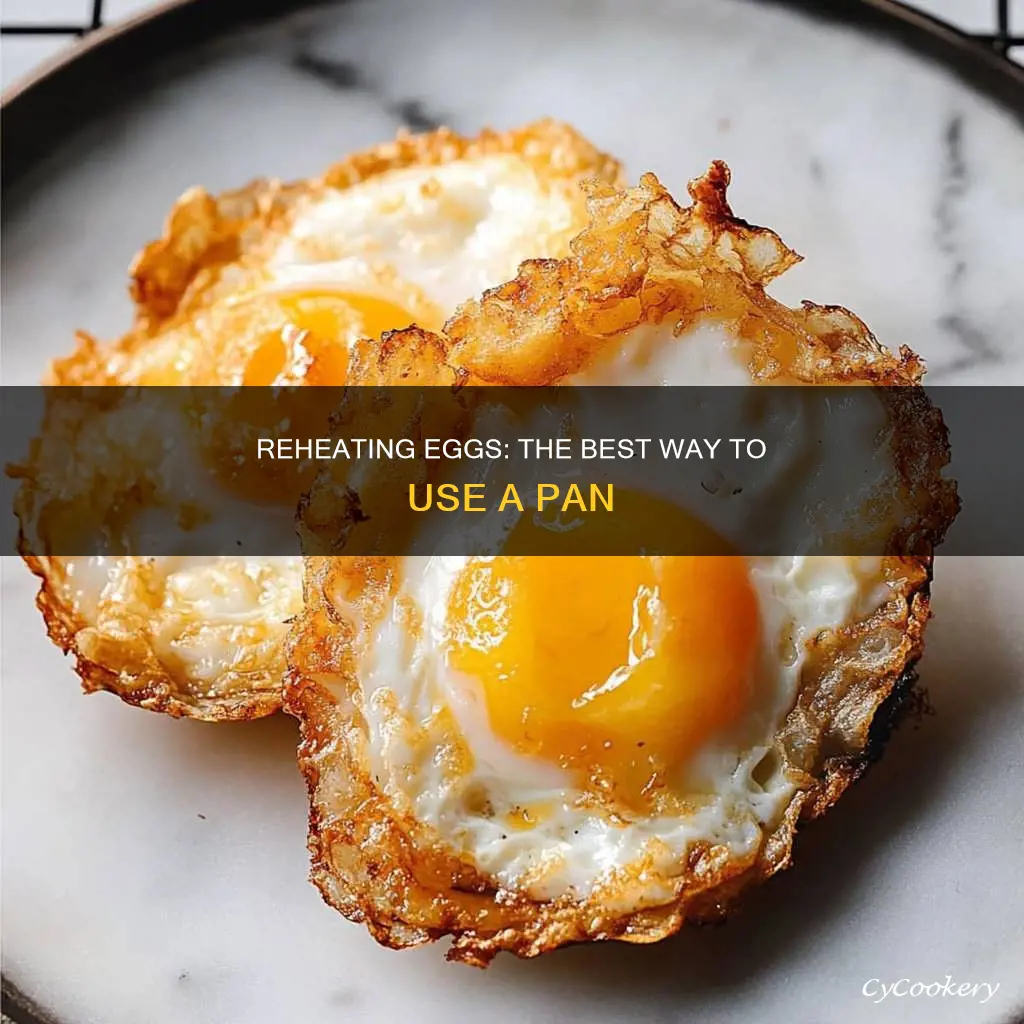 how to reheat eggs in pan
