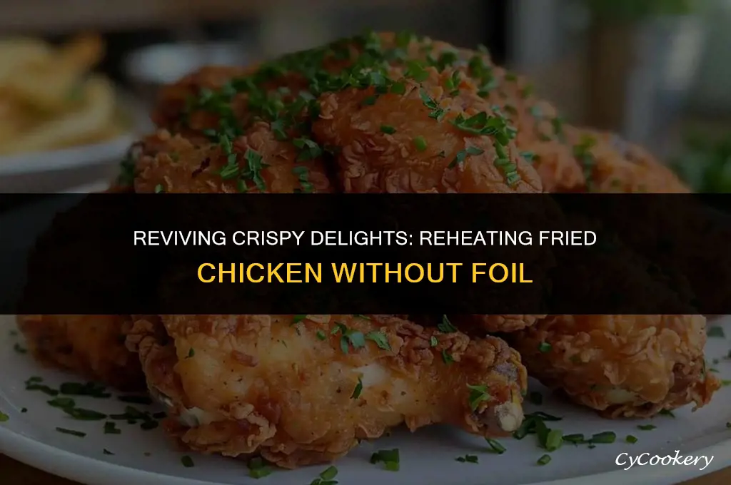 how to reheat refrigerated fried chicken no foil