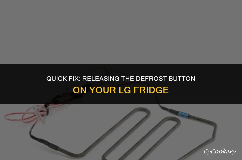 how to release defrost button in lg refrigerator