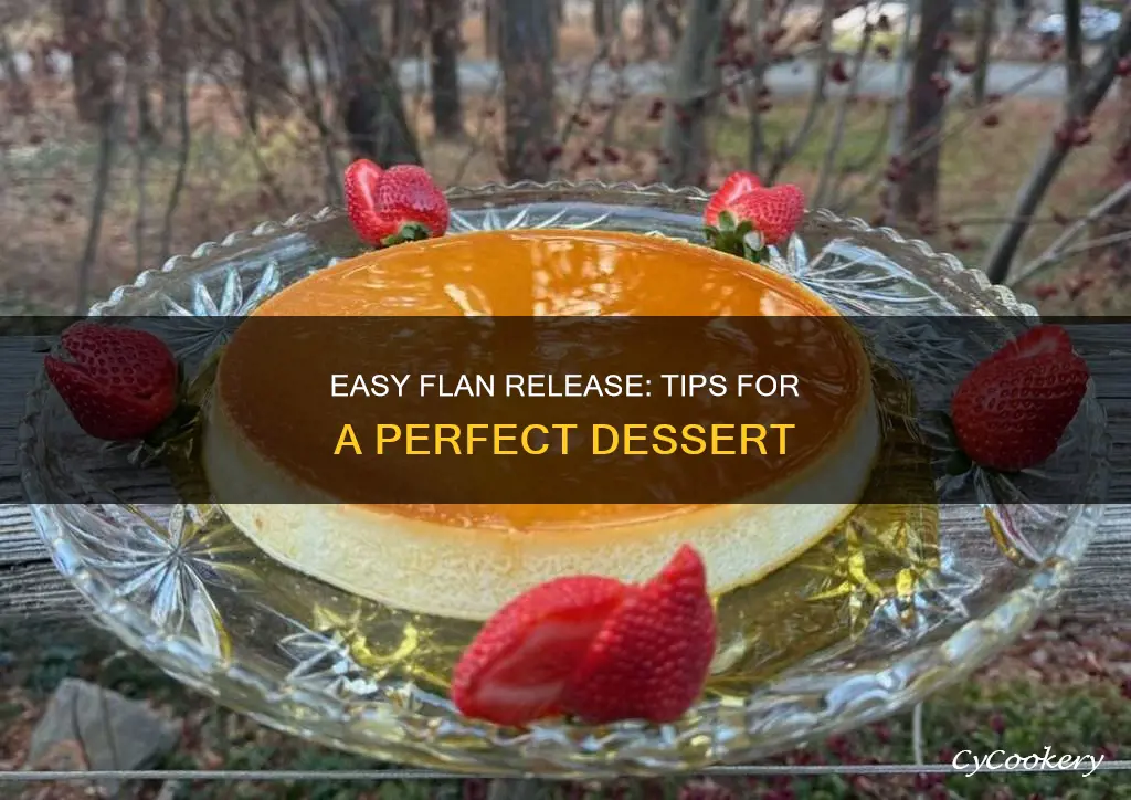 how to release flan from pan