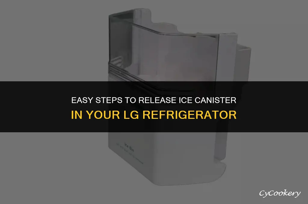 how to release ice canister in lg refrigerator