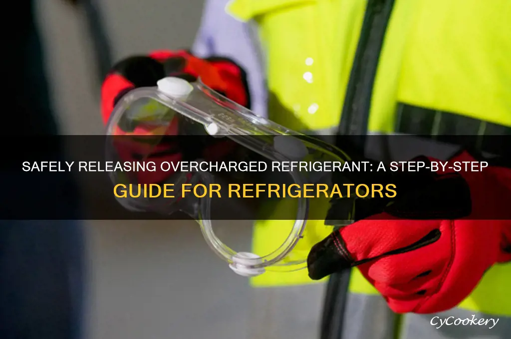 how to release overcharged refrigerant from refrigerator