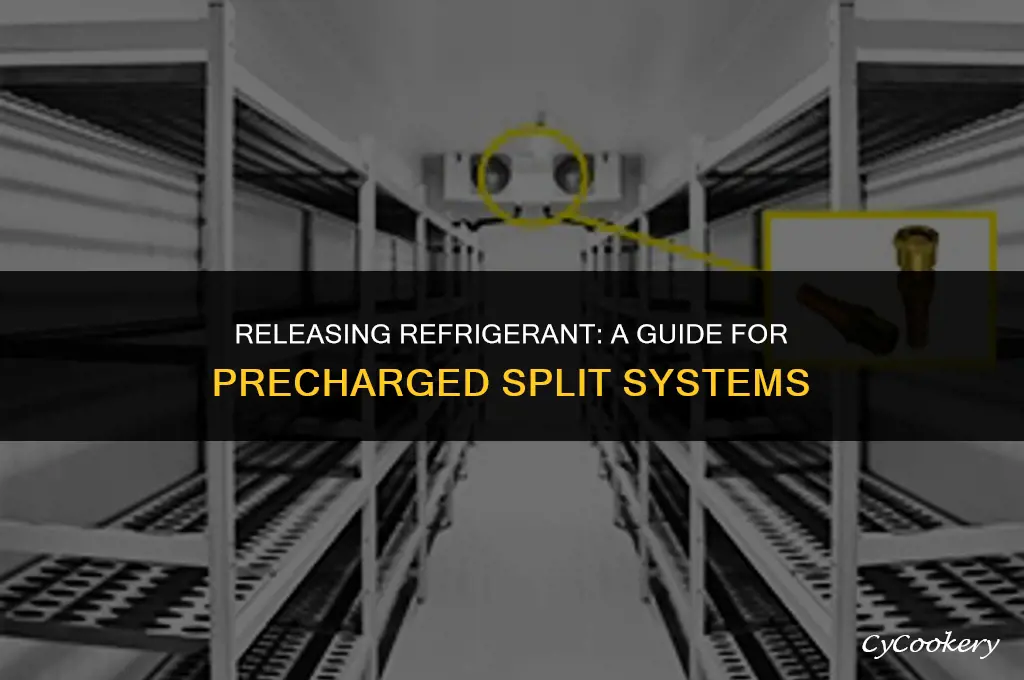 how to release refrigerant from precharge split system