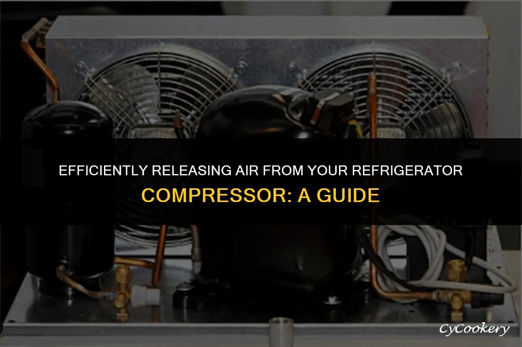 how to release the air from refrigerator compressor
