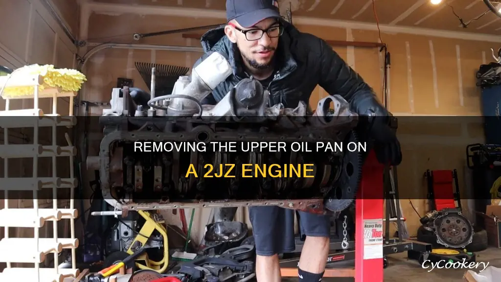 how to removal upper oil pan on 2jz