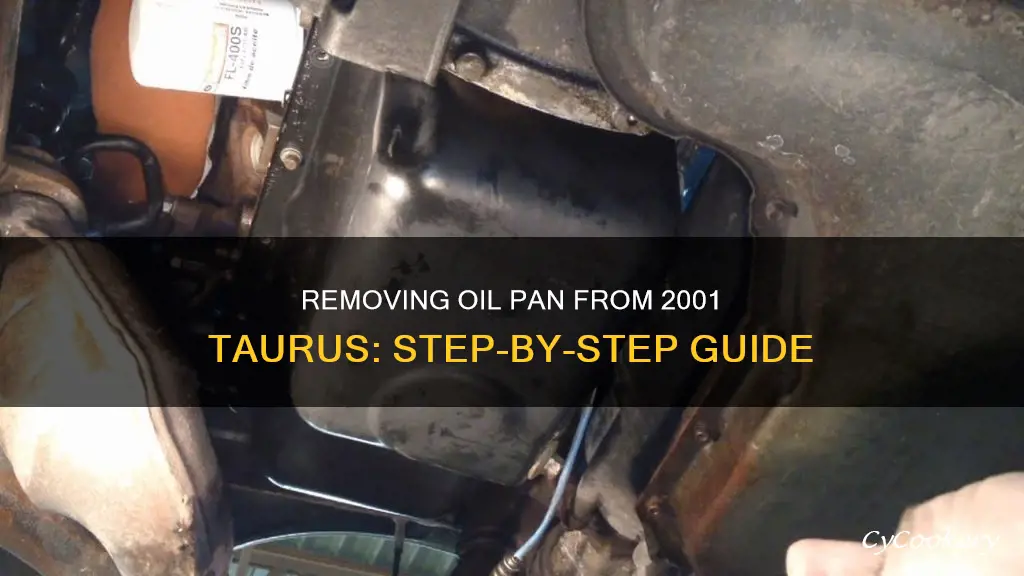 how to remove 2001 taurus oil pan