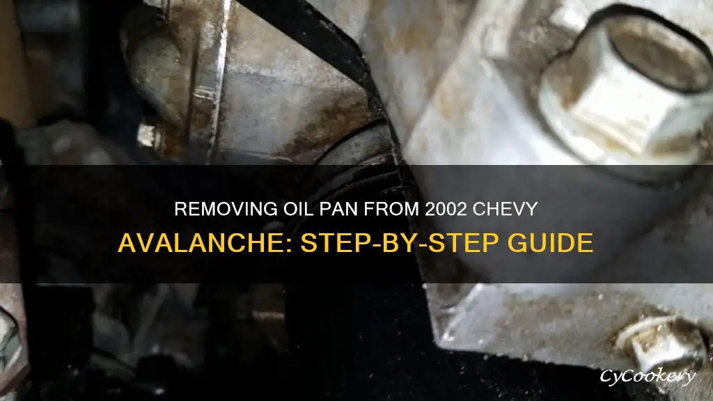 how to remove 2002 chevy avalanche oil pan