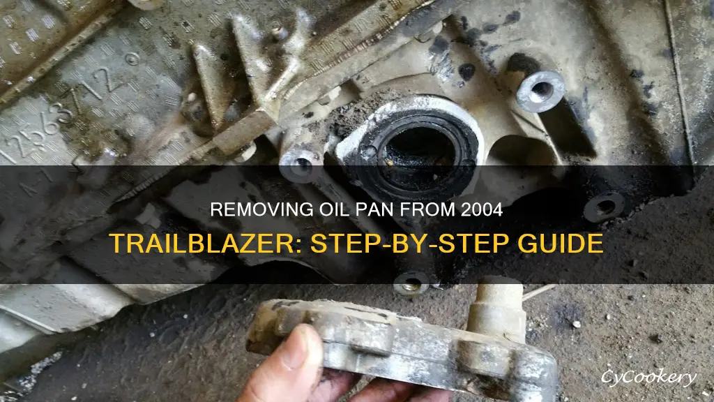 how to remove 2004 trailblazer oil pan