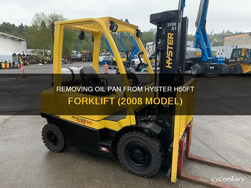 how to remove 2008 hyster h50ft forklift oil pan