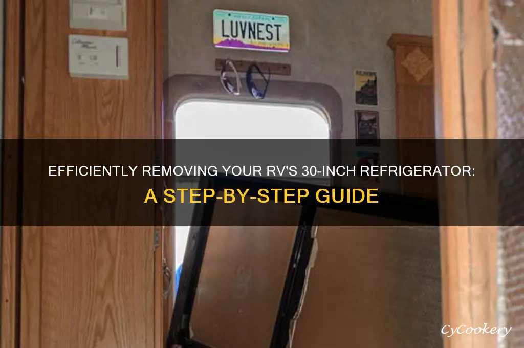 how to remove 30 refrigerator from rv