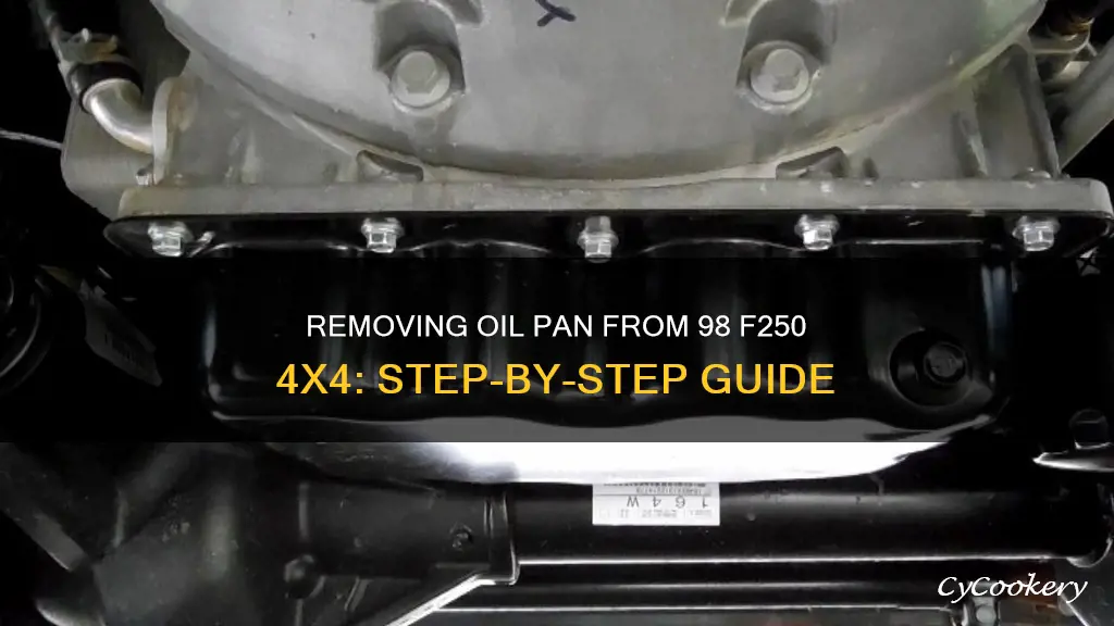 how to remove 98 f250 4x4 oil pan