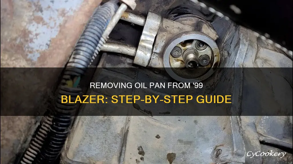 how to remove 99 blazer oil pan