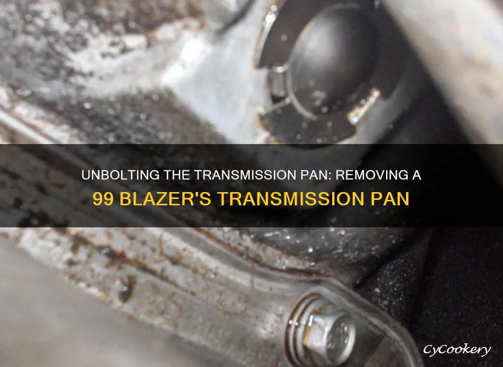 how to remove 99 blazer transmission pan