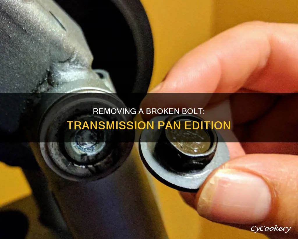 how to remove a broken bolt from your transmission pan