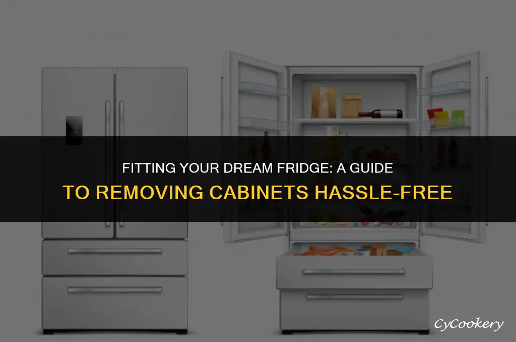 how to remove a cabinet to fit a refrigerator