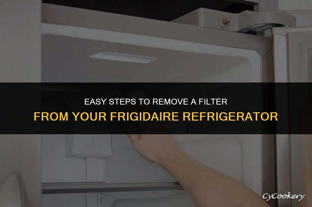 how to remove a filter from a frigidaire refrigerator