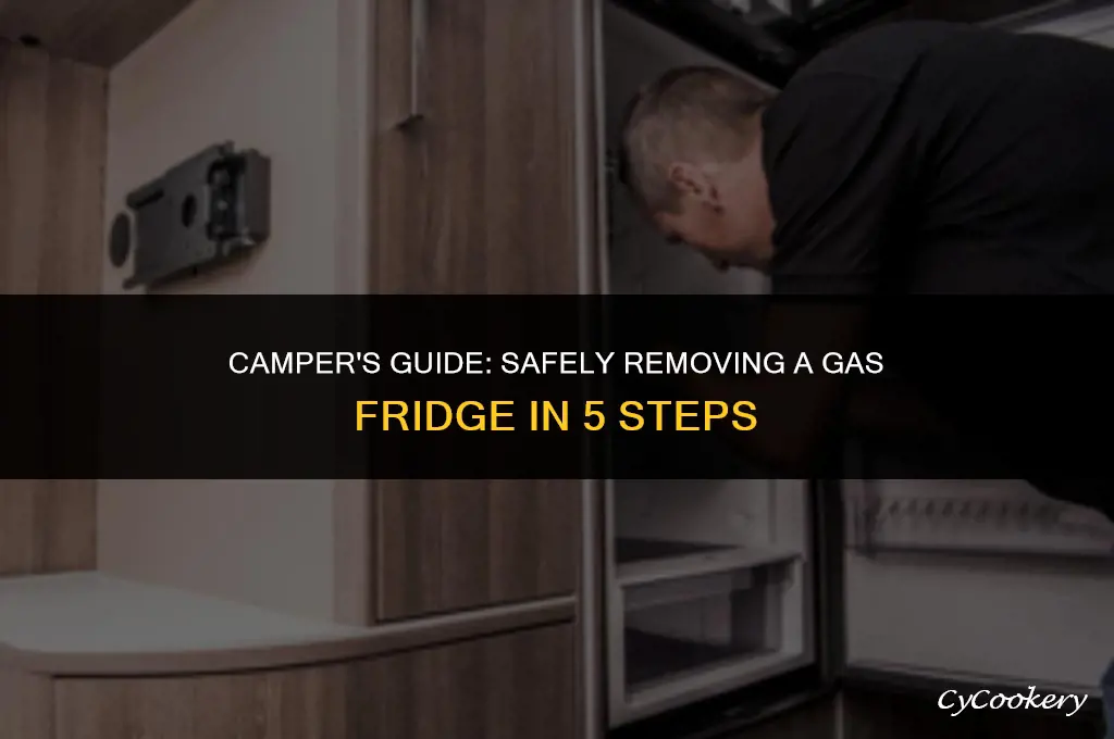 how to remove a gas refrigerator from a camper