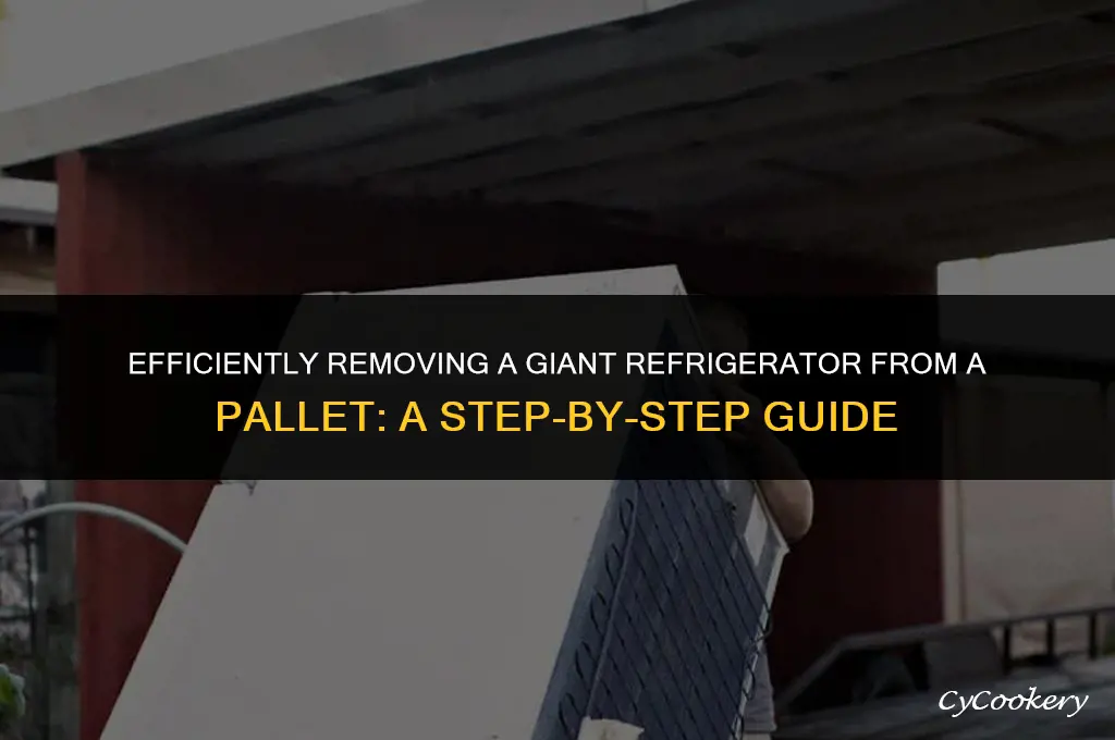 how to remove a giant refrigerator from a pallet