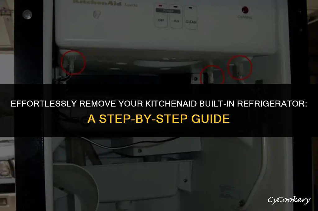 how to remove a kitchenaid built in refrigerator