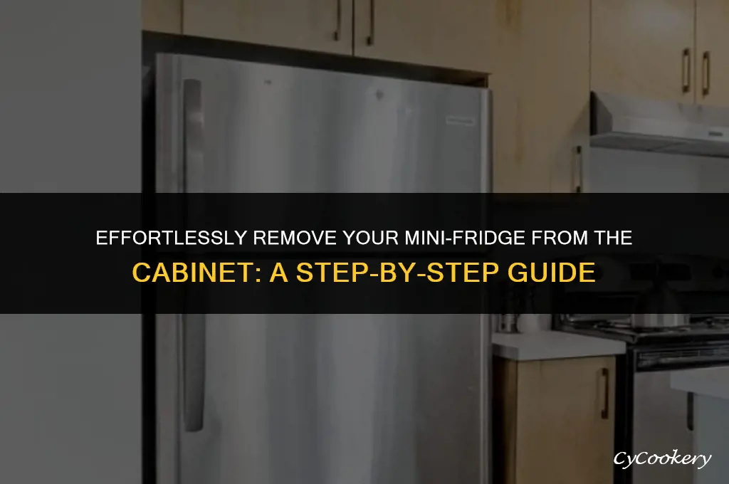 how to remove a mini-refrigerator from cabinet