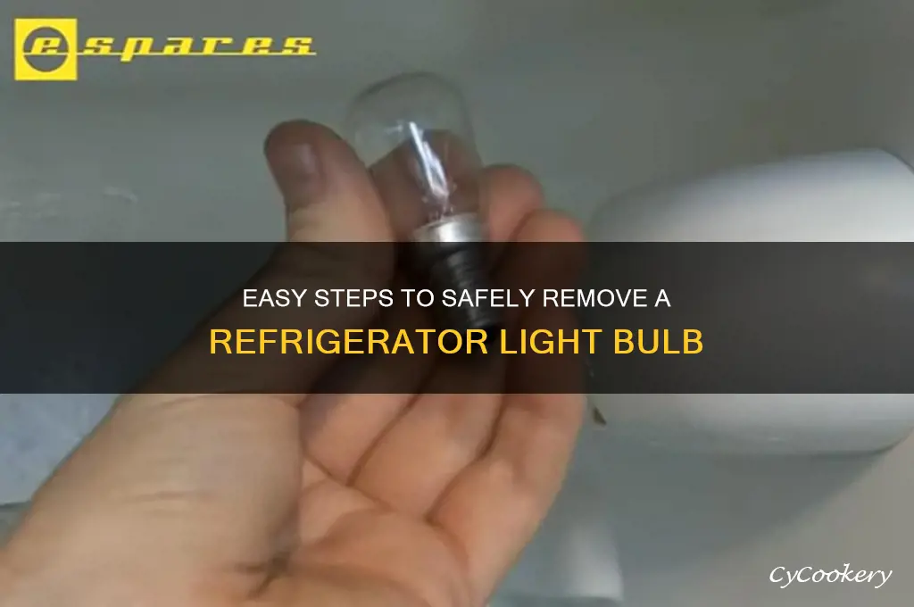 how to remove a refrigerator light bulb