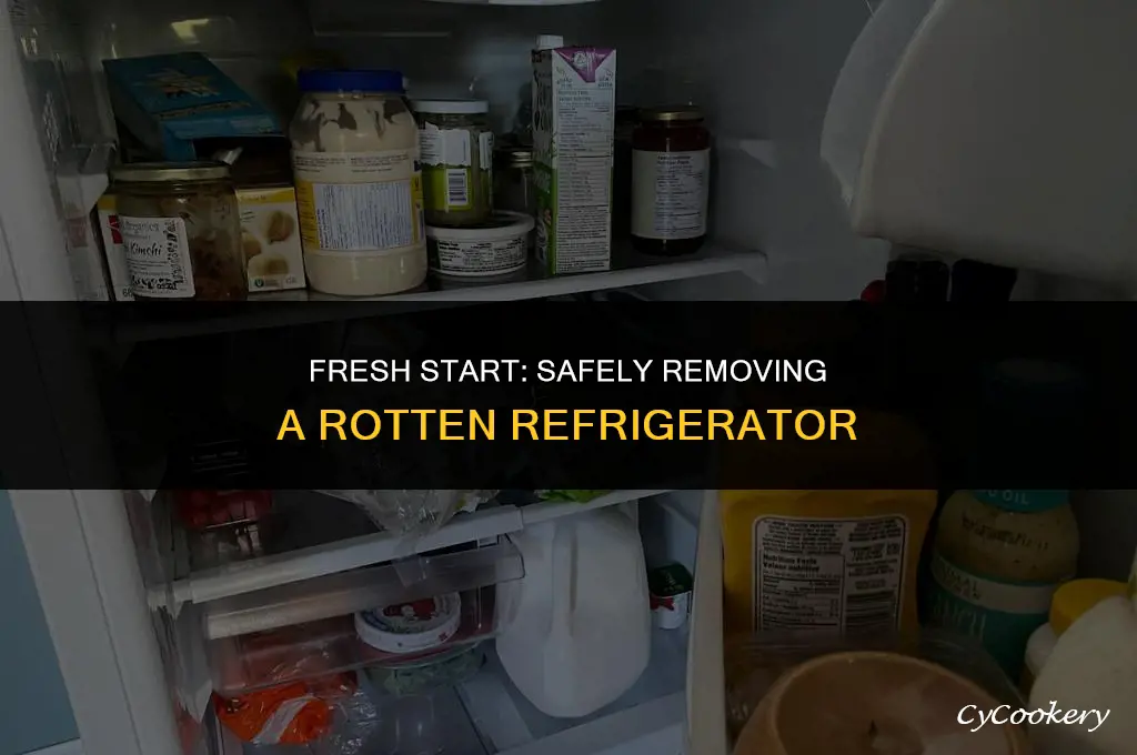 how to remove a refrigerator with rotten contents