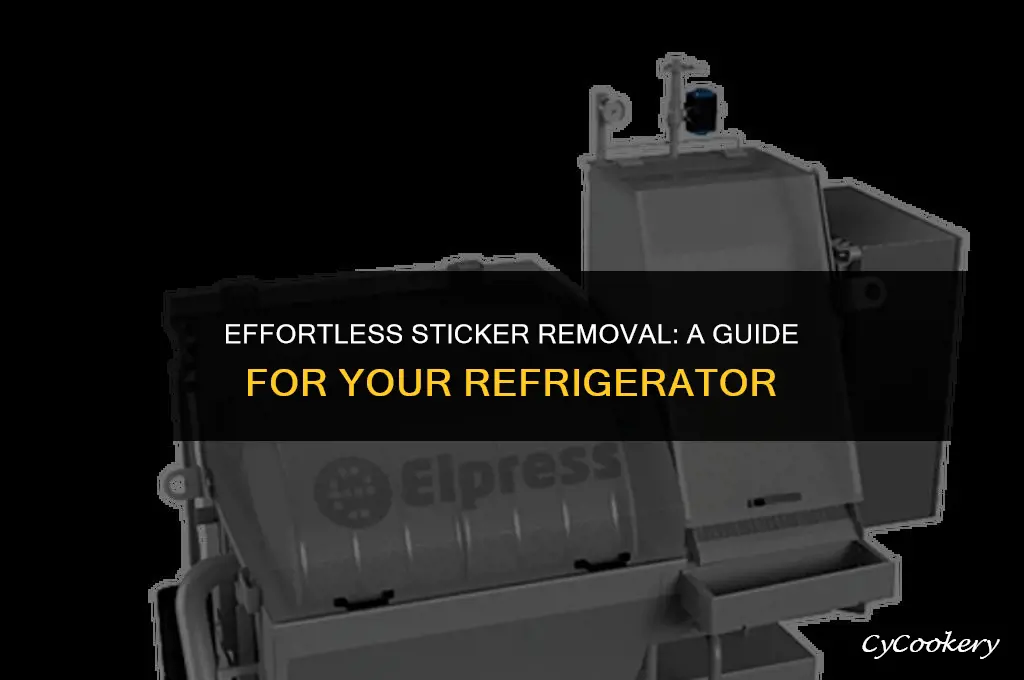 how to remove a sticker from a refrigerator