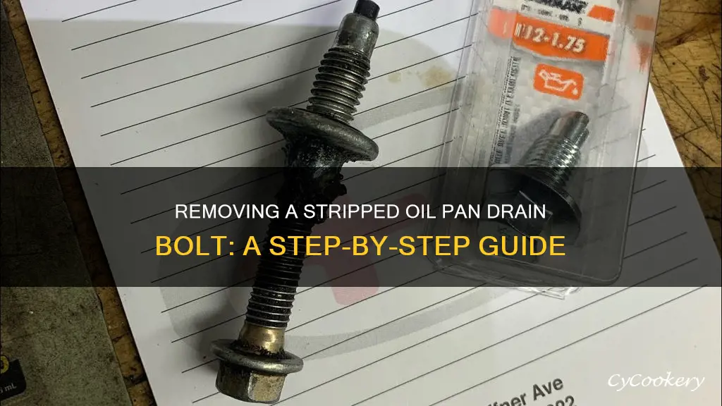 how to remove a stripped oil pan drain bolt