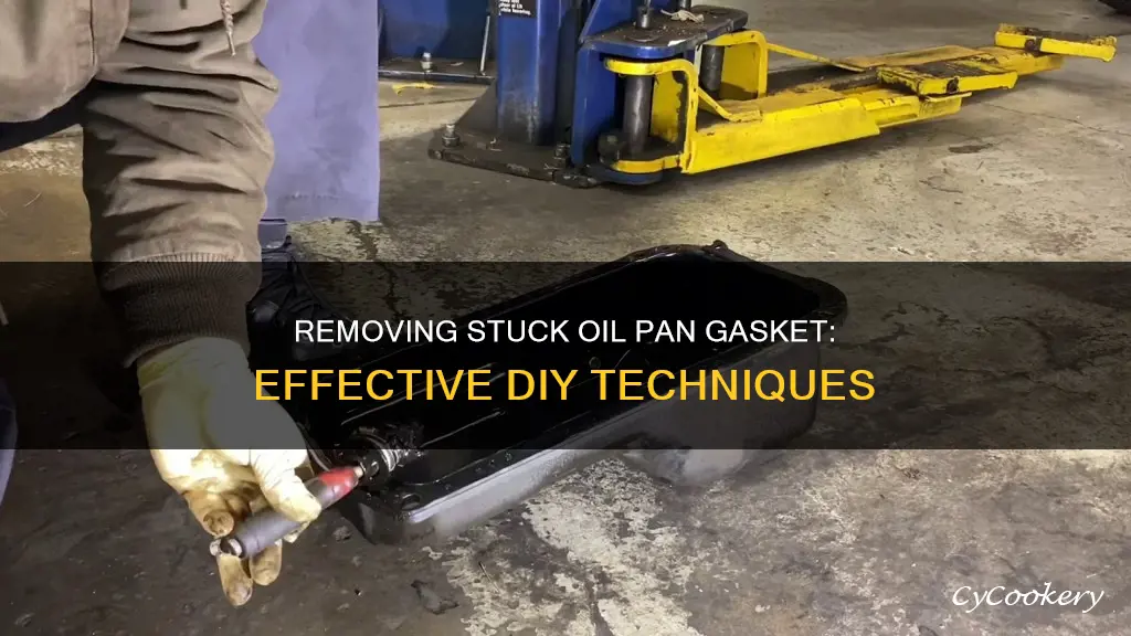 how to remove a stuck oil pan gasket