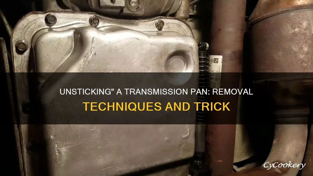 how to remove a stuck transmission pan