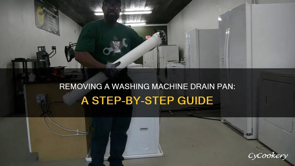 how to remove a washing machine drain pan