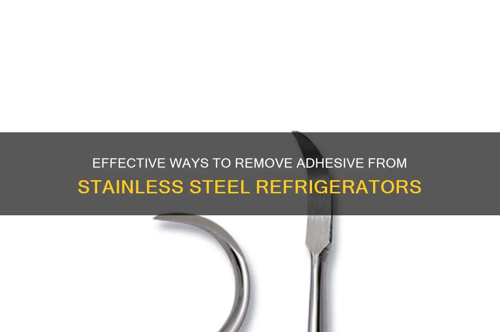 how to remove adhesive on stainless refrigerator