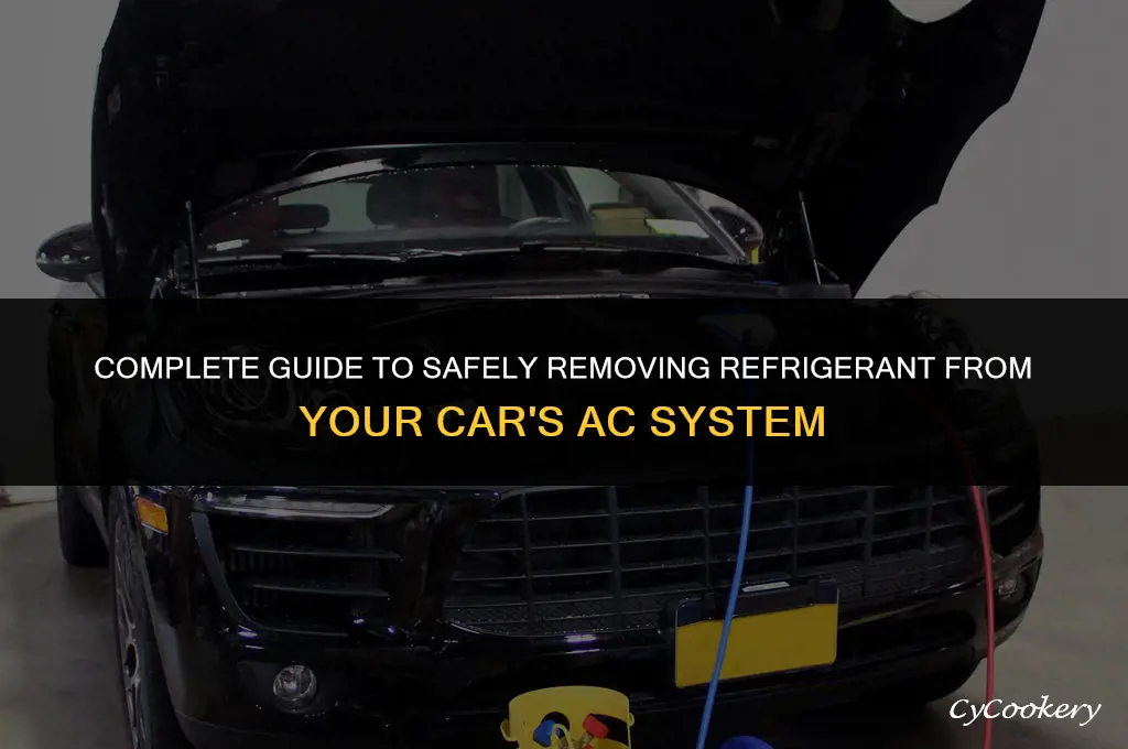how to remove all refrigerant from car ac