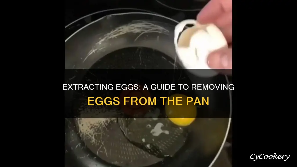 how to remove an egg from the pan