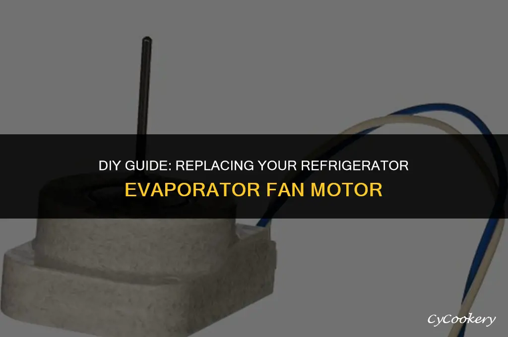 how to remove and replace refrigerator evaporator fan motor