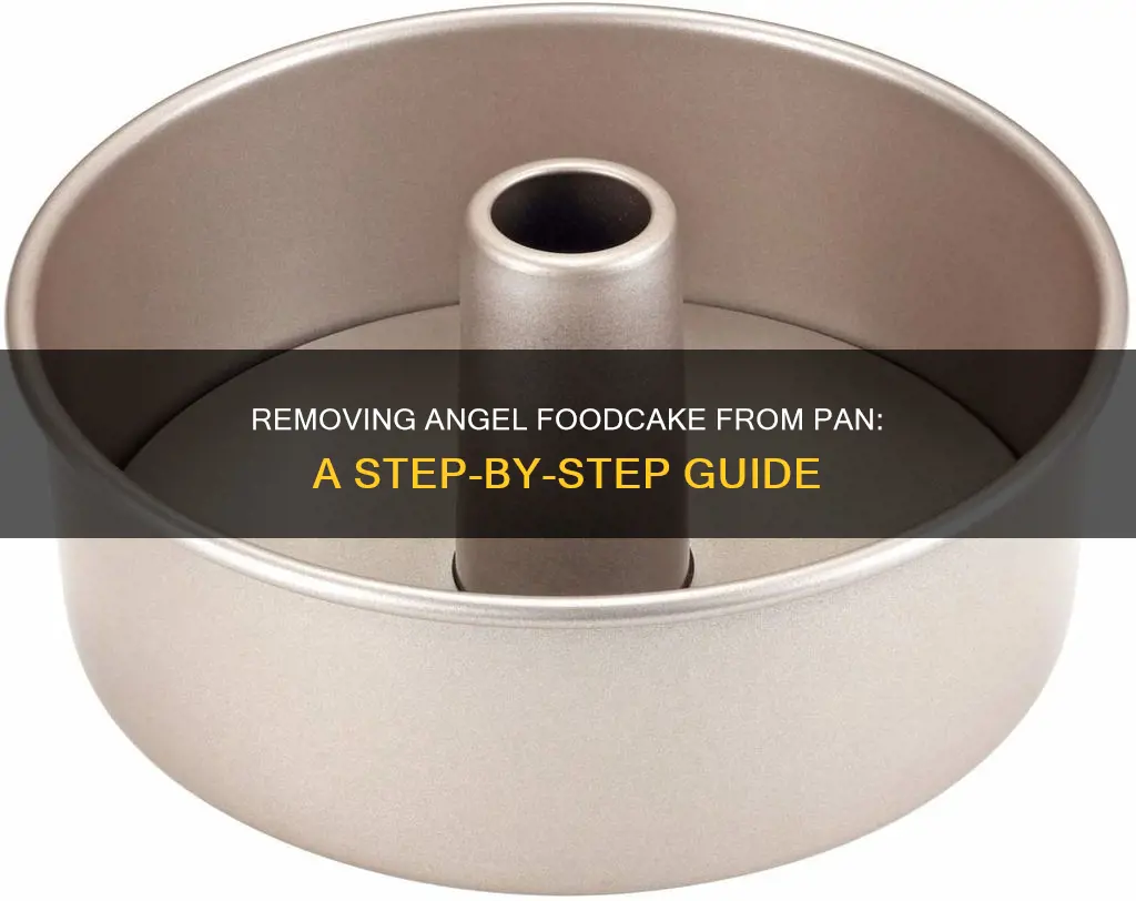 how to remove angel foodcake from pan