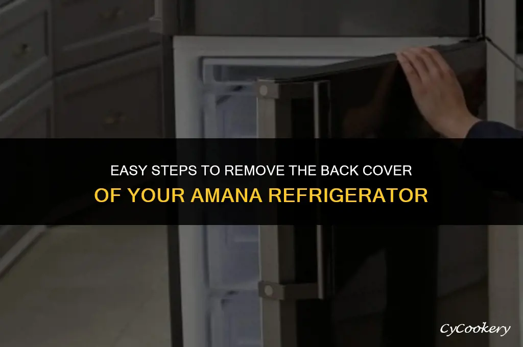 how to remove back cover in the amana refrigerator