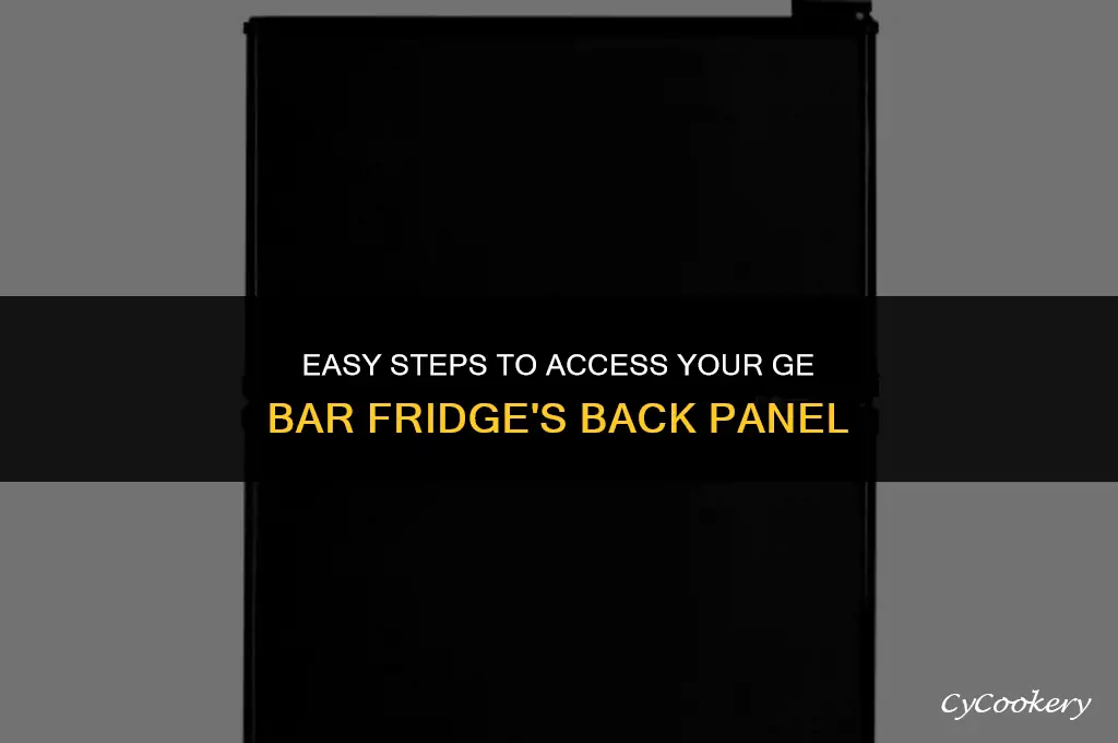 how to remove back panel of ge bar refrigerator