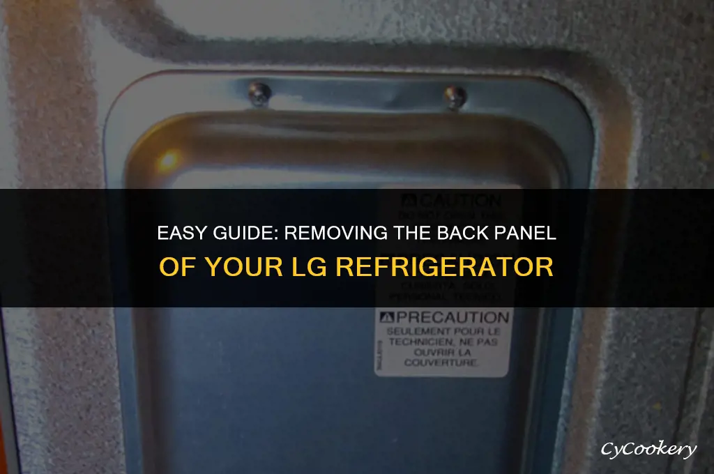 how to remove back panel of lg refrigerator