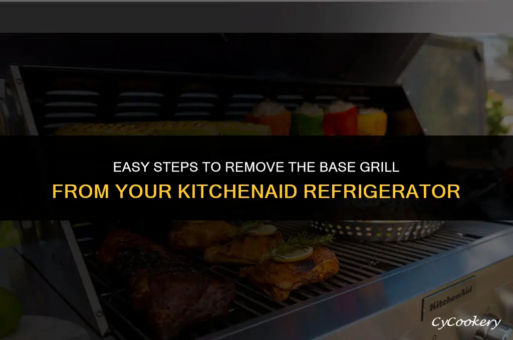 how to remove base grill from kitchenaid refrigerator