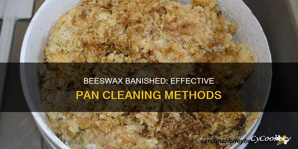 how to remove beeswax from a pan