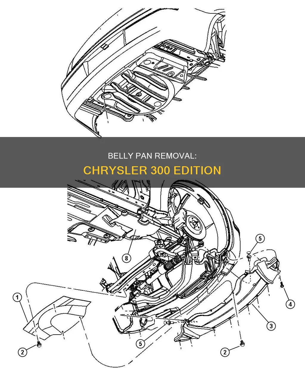 how to remove belly pan on chrysler 300