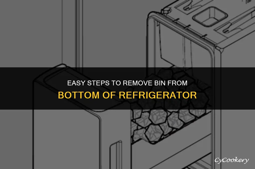 how to remove bin rom bottom of refrigerator