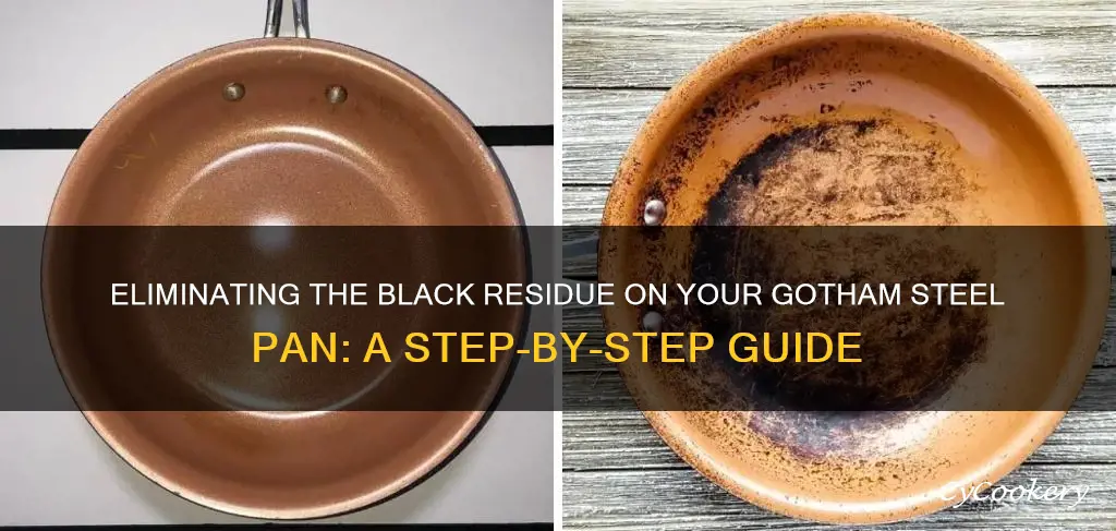 how to remove black residue from gotham steel pan