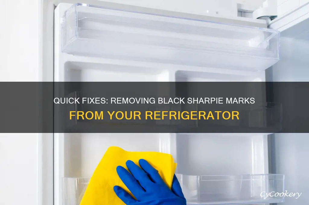 how to remove black sharpie from refrigerator