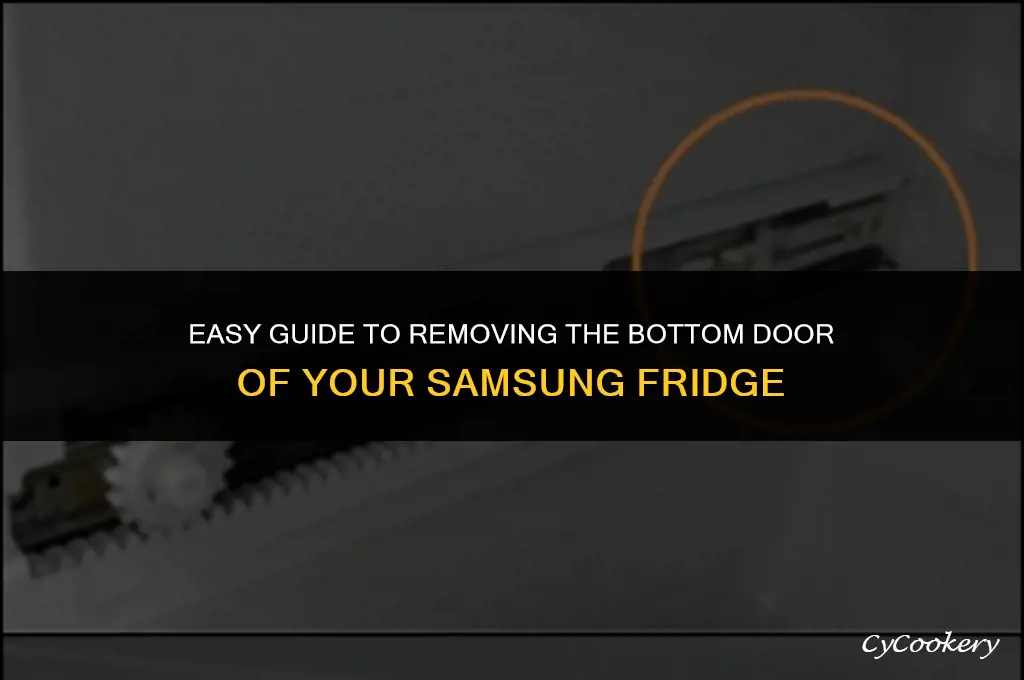 how to remove bottom door on sumsung refrigerator